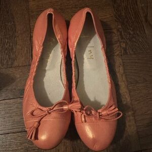French Sole Peach Ballet Flats NEW Size 7